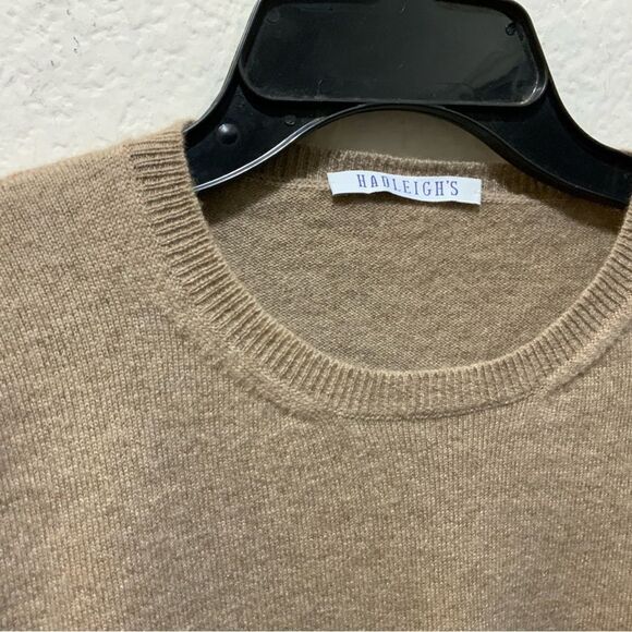 - Hadleigh’s Cardigan crewneck knit 100% cashmere Brown white size 46 - Picture 2 of 9